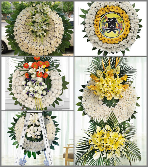 四川成都金堂县竹篙镇天宝寨村花圈速递